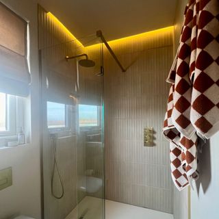 shower cubicle with led lights