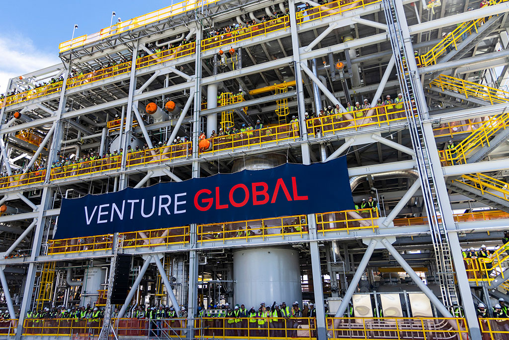 Venture Global Plaquemines liquefied natural gas (LNG) export facility in Port Sulphur, Louisiana