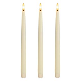 Afineth Flameless Taper Candles With 3d Wick, 11.4