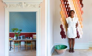 Likewise, year-old brand File Under Pop’s Josephine Akvama Hoffmeyer (pictured) presented her striking iterations of hand painted wallpaper and magnetic tiles