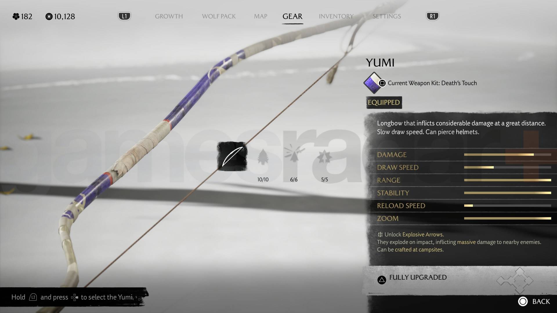 Ghost of Yotei bow weapons