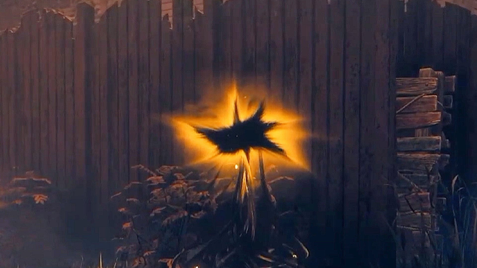 An orange rift portal in the DBD Haunted by Daylight event.