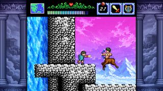 The player character fights a centaur in The Battle of Olympus.