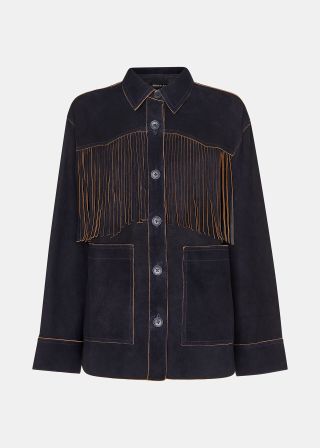 Blue Suede Western Jacket