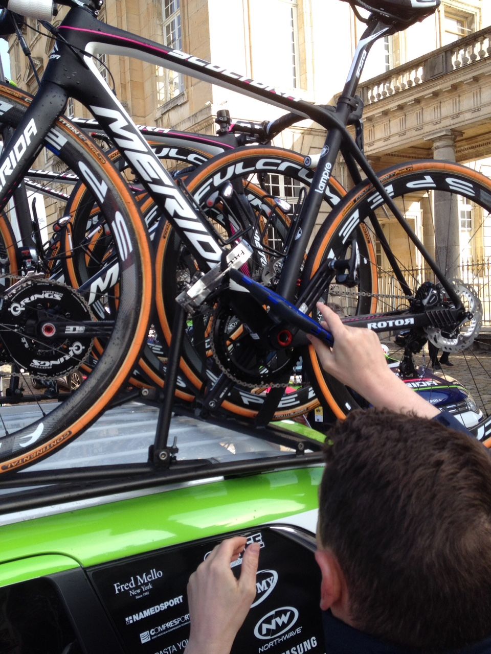 The UCI officials scanned frames and wheels