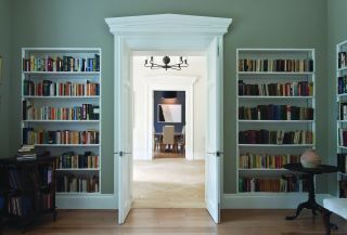 The elegant library of a house designed by Hugh Petter of Adam Architecture