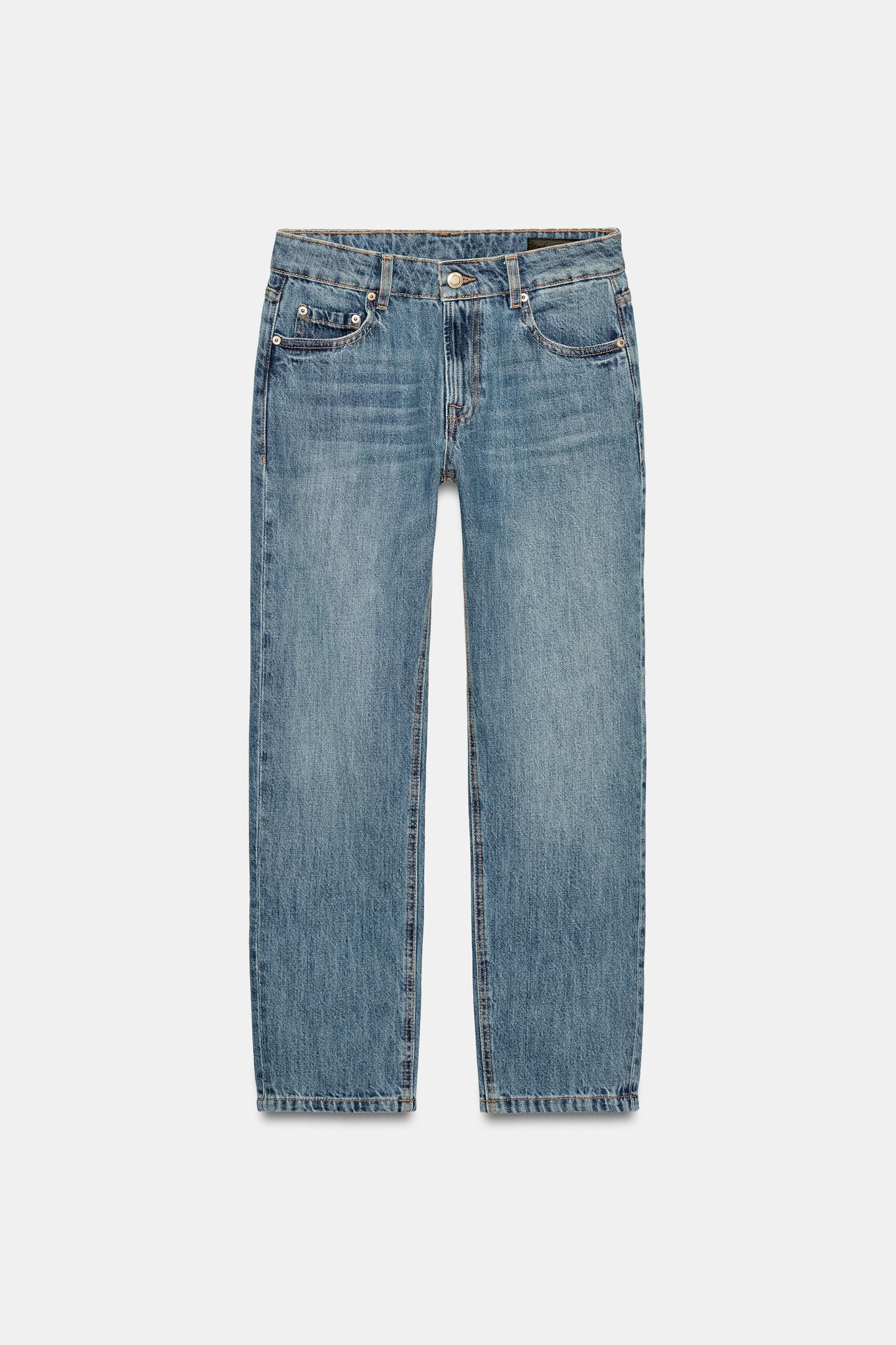 Zara, Zw Collection Mid-Rise Cigarette Jeans