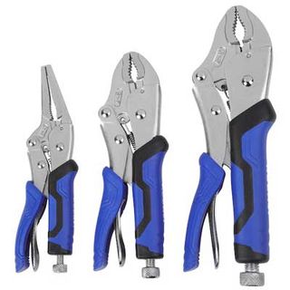 set of three blue wrenches