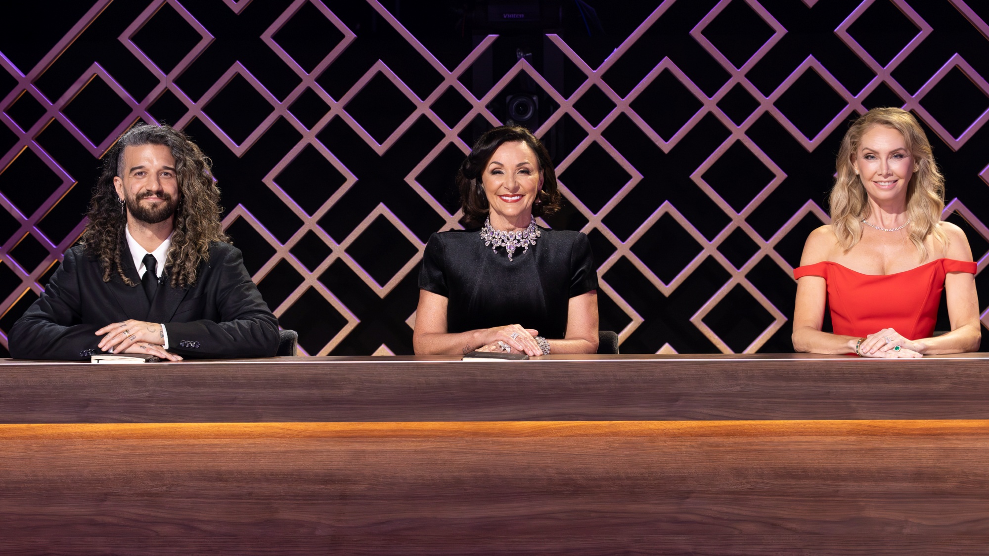 Dancing with the Stars: The Next Pro judges Mark Ballas and Shirley Ballas with guest judge Kym Johnson.