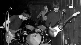 Richard Lloyd (left) and Tom Verlaine (right) perform with Television at CBGB in New York