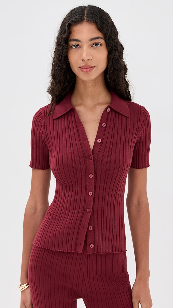 Le Bop Ribbed Button Up