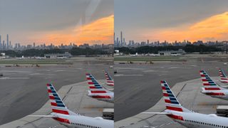 A screenshot of the reflection removal tool in Adobe Lightroom