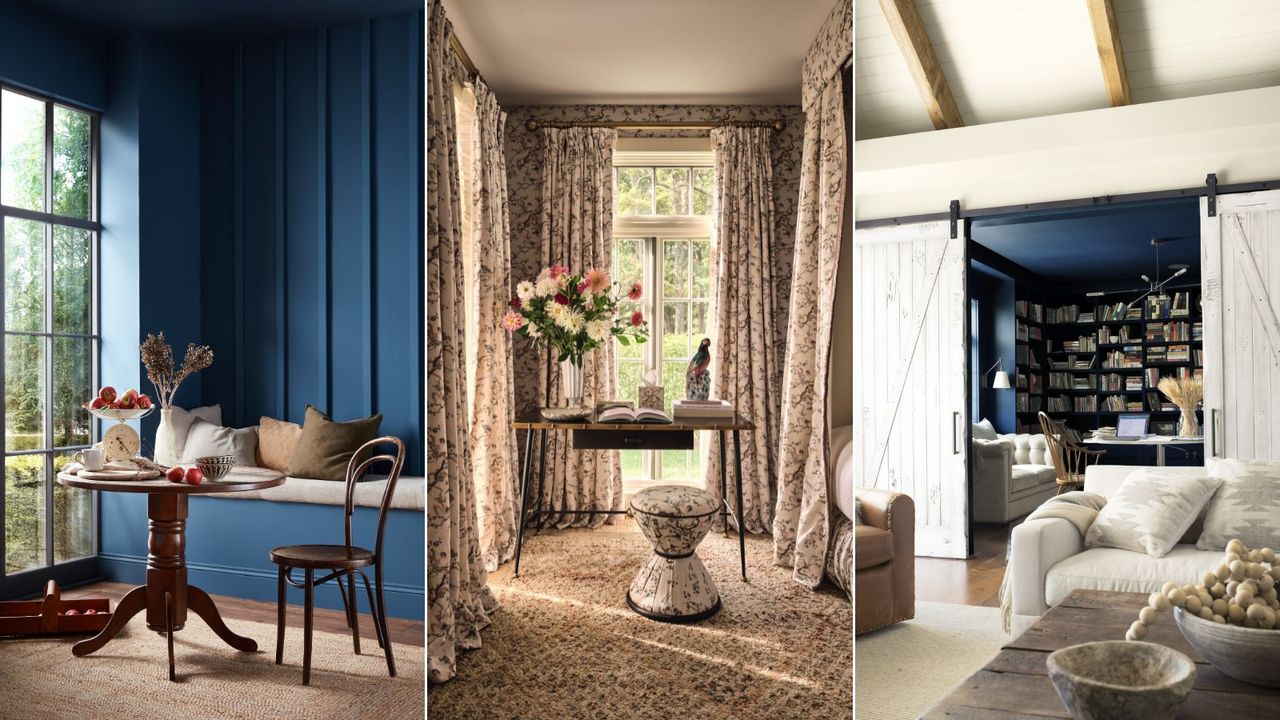 Three images of luxurious corners in homes