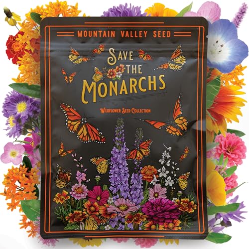Wildflower Seeds Bulk – National Wildflower Seed Collection – Perennial Wildflowers Mix – Flower Seeds for Planting – Wild Flowers (save the Monarchs)