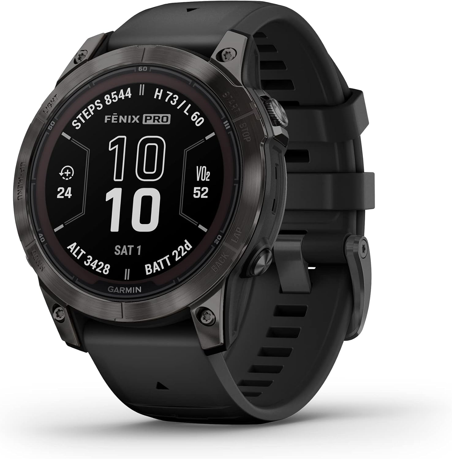 Garmin Fenix 7 Pro Sapphire Solar in black 