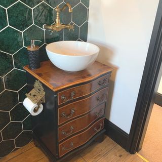 completed art deco bathroom renovation