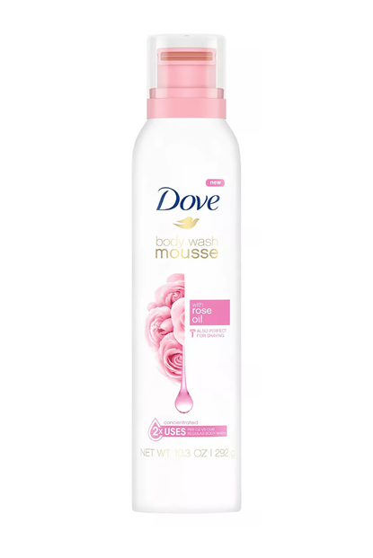 Dove Beauty Body Wash Mousse with Rose Oil