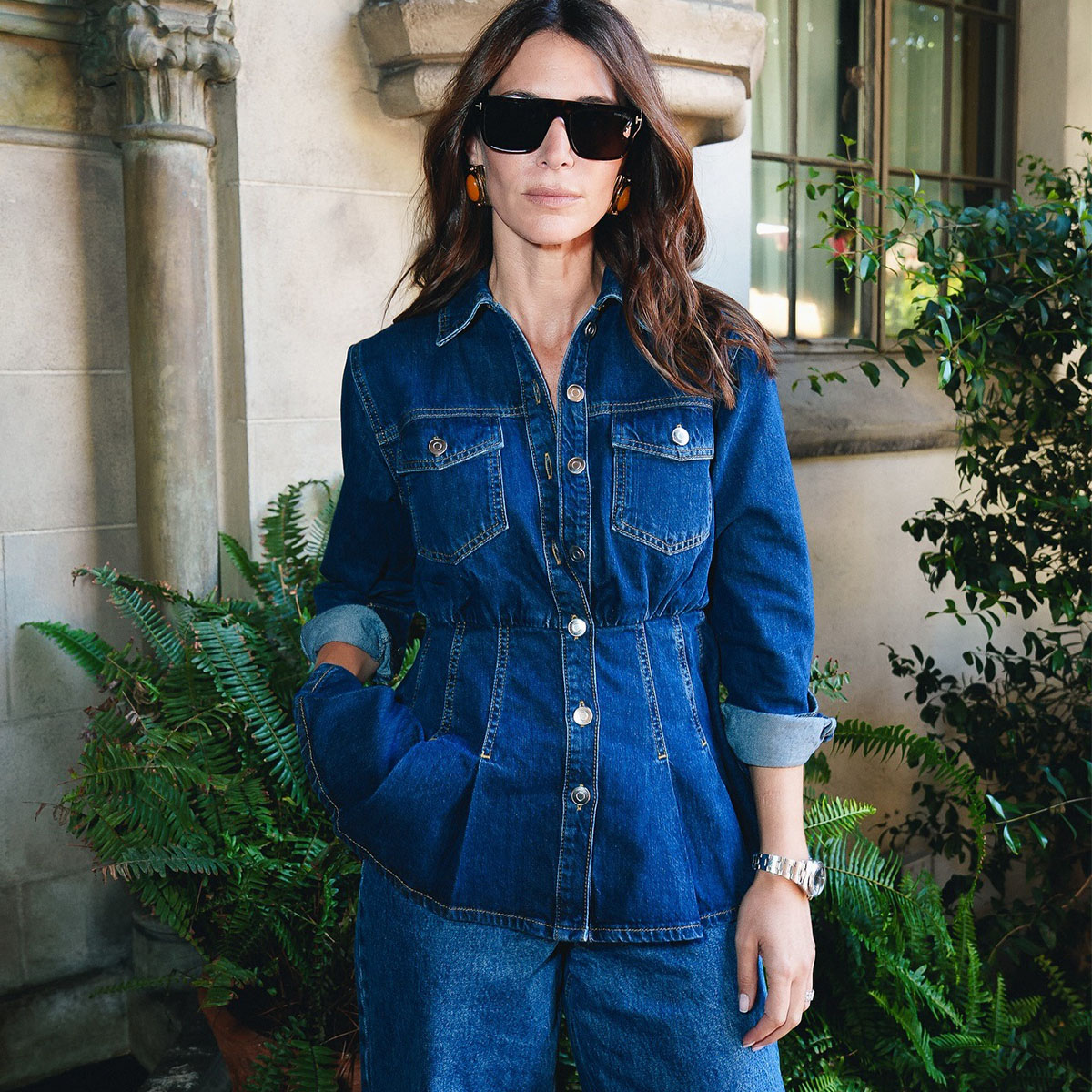 Woman in denim outfit from Aligne