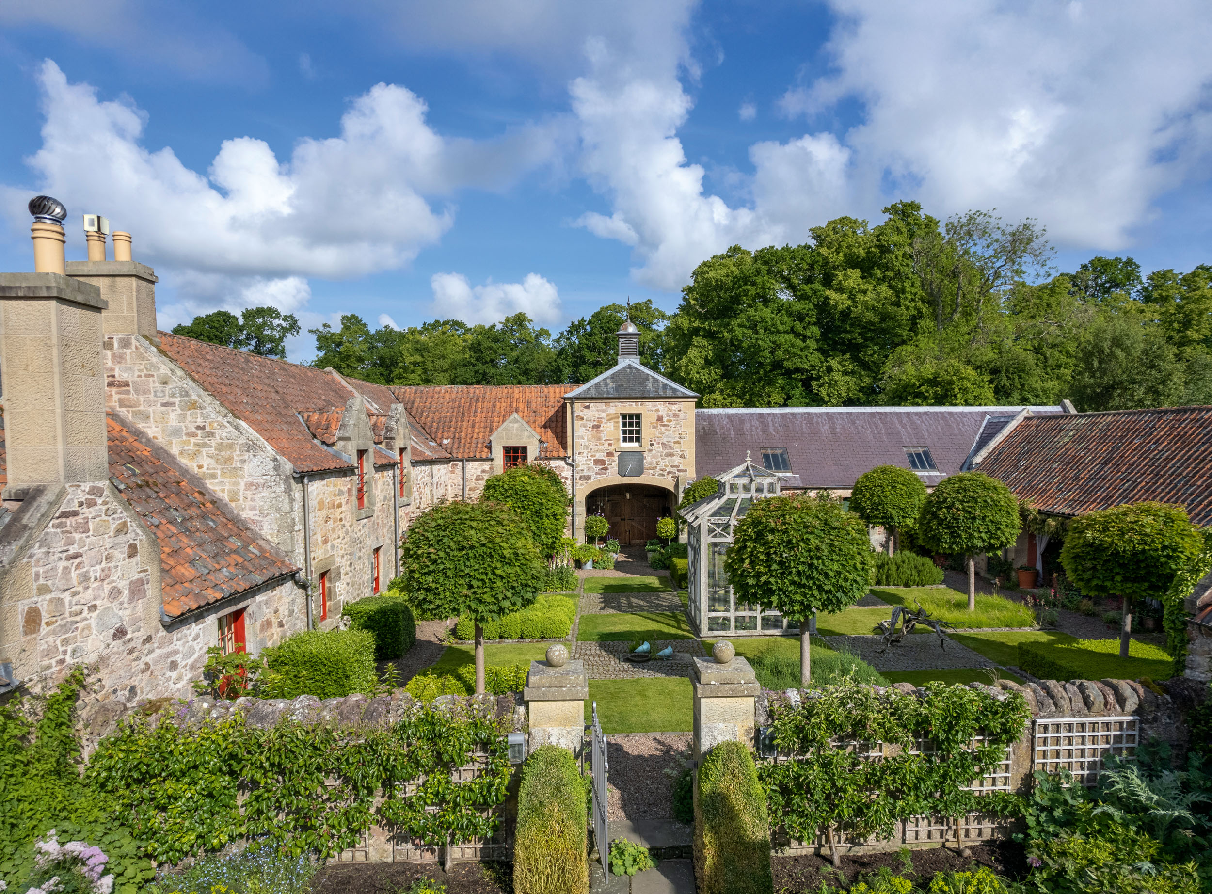 The garden at Broadwoodside in East Lothian