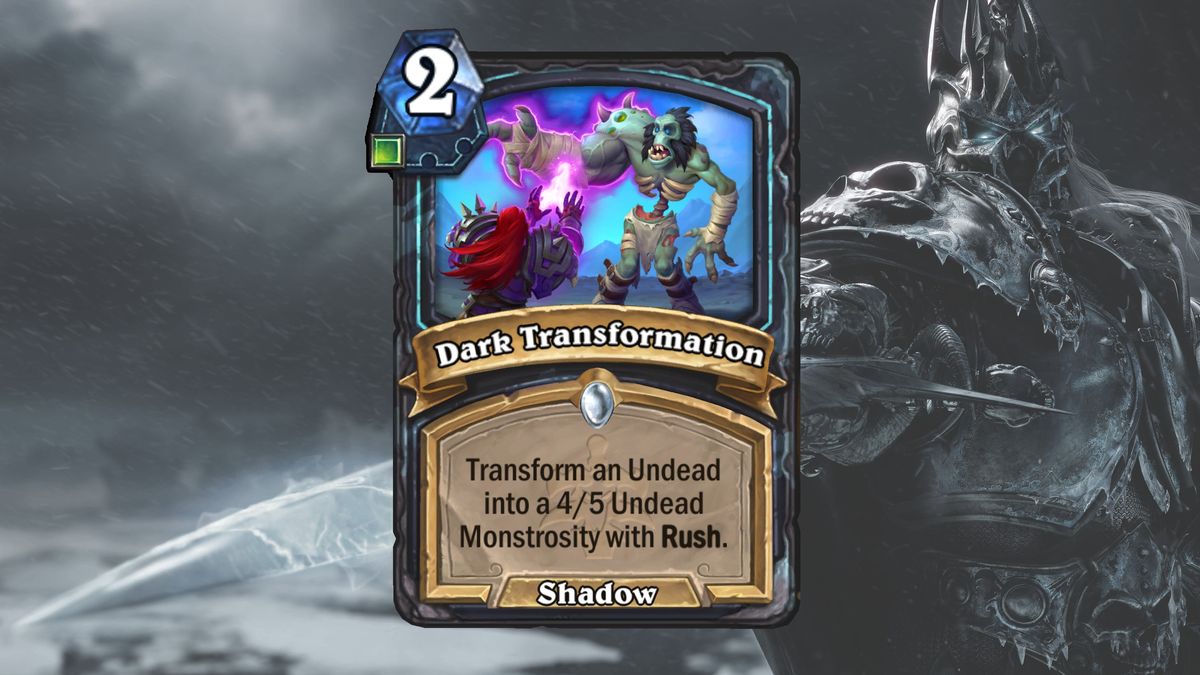 Cards and art from Hearthstone's March of the Lich King expansion.