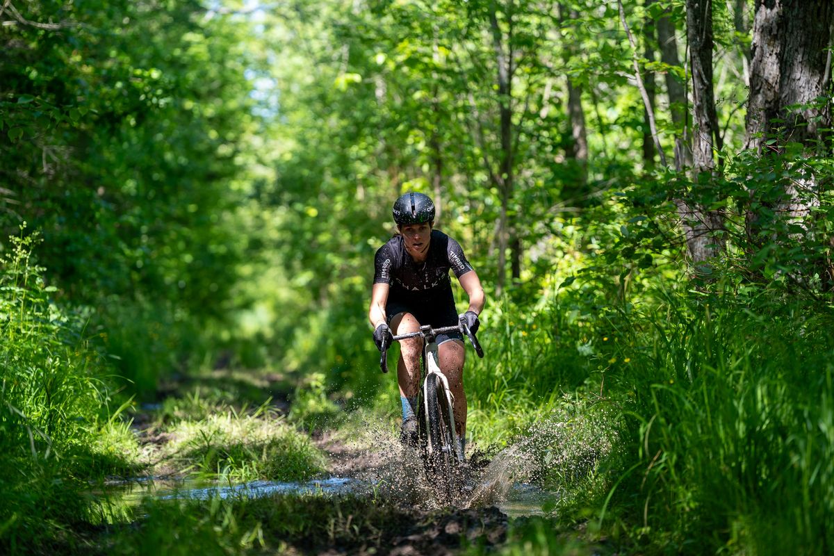 Devon Clarke rode solo to win the elite women's division