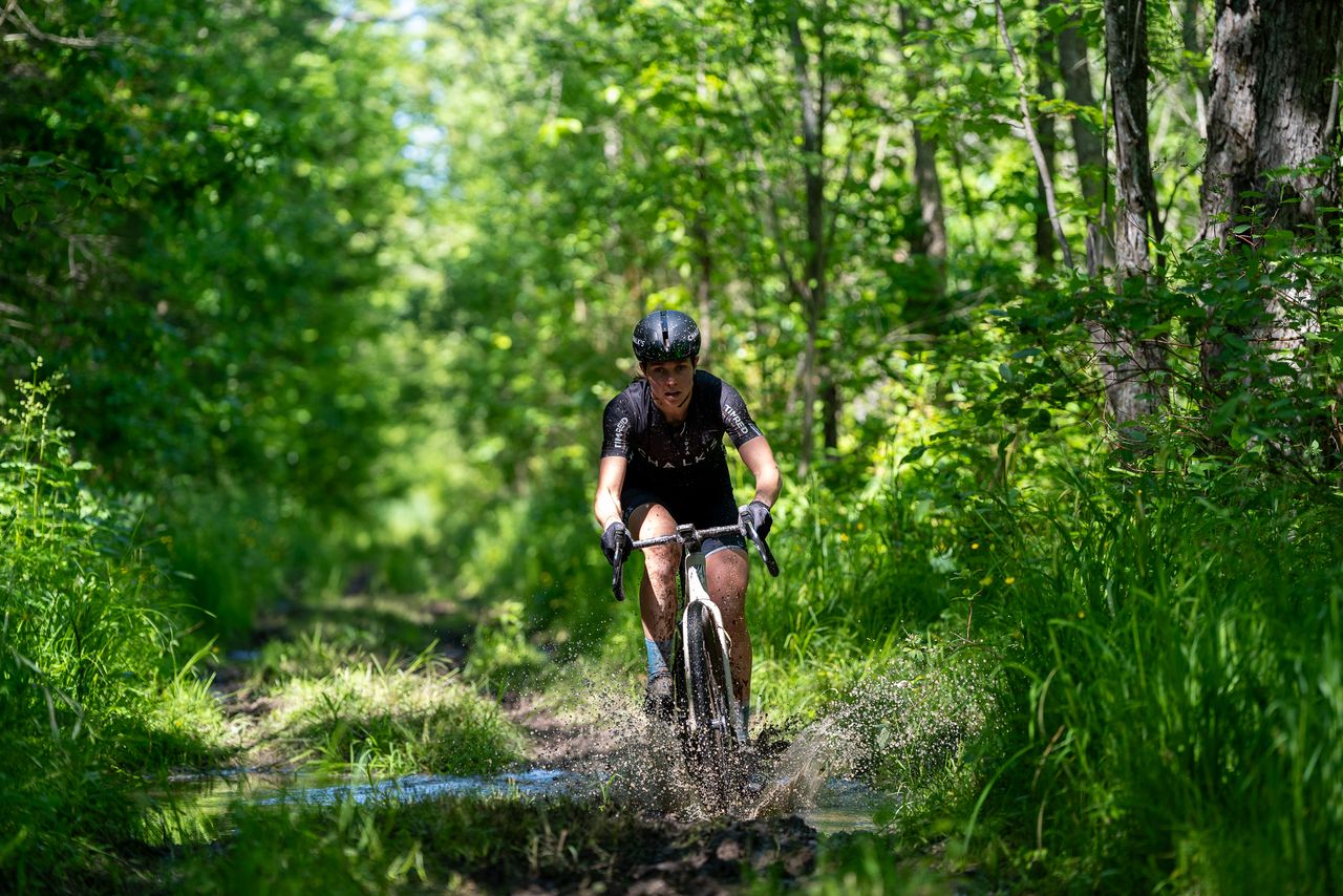 Devon Clarke rode solo to win the elite women's division