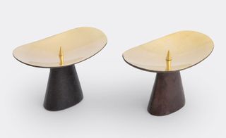 Carl Auböck’s polished candle holders