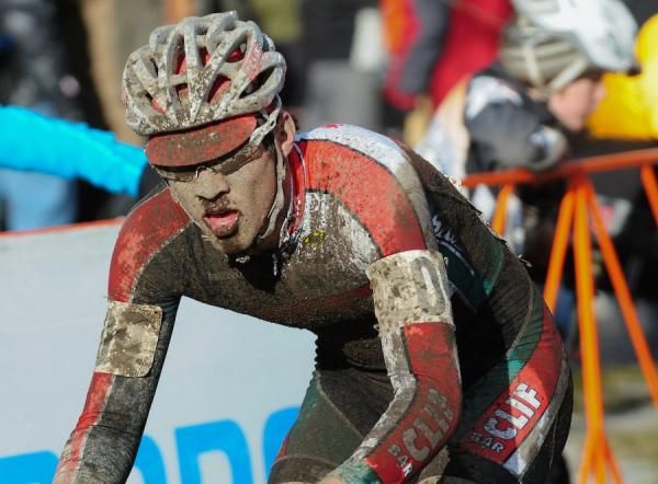 It looks like it will be a laundry night for this Clif Bar rider.
