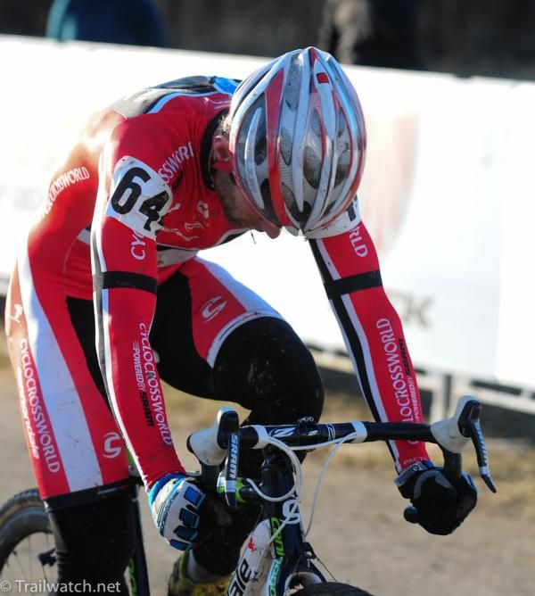 Brian Wilichoski (Cyclocrossworld.com) with one lap to go