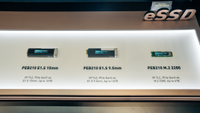 SK hynix PEB210 enterprise SSDs on display at an exhibition booth