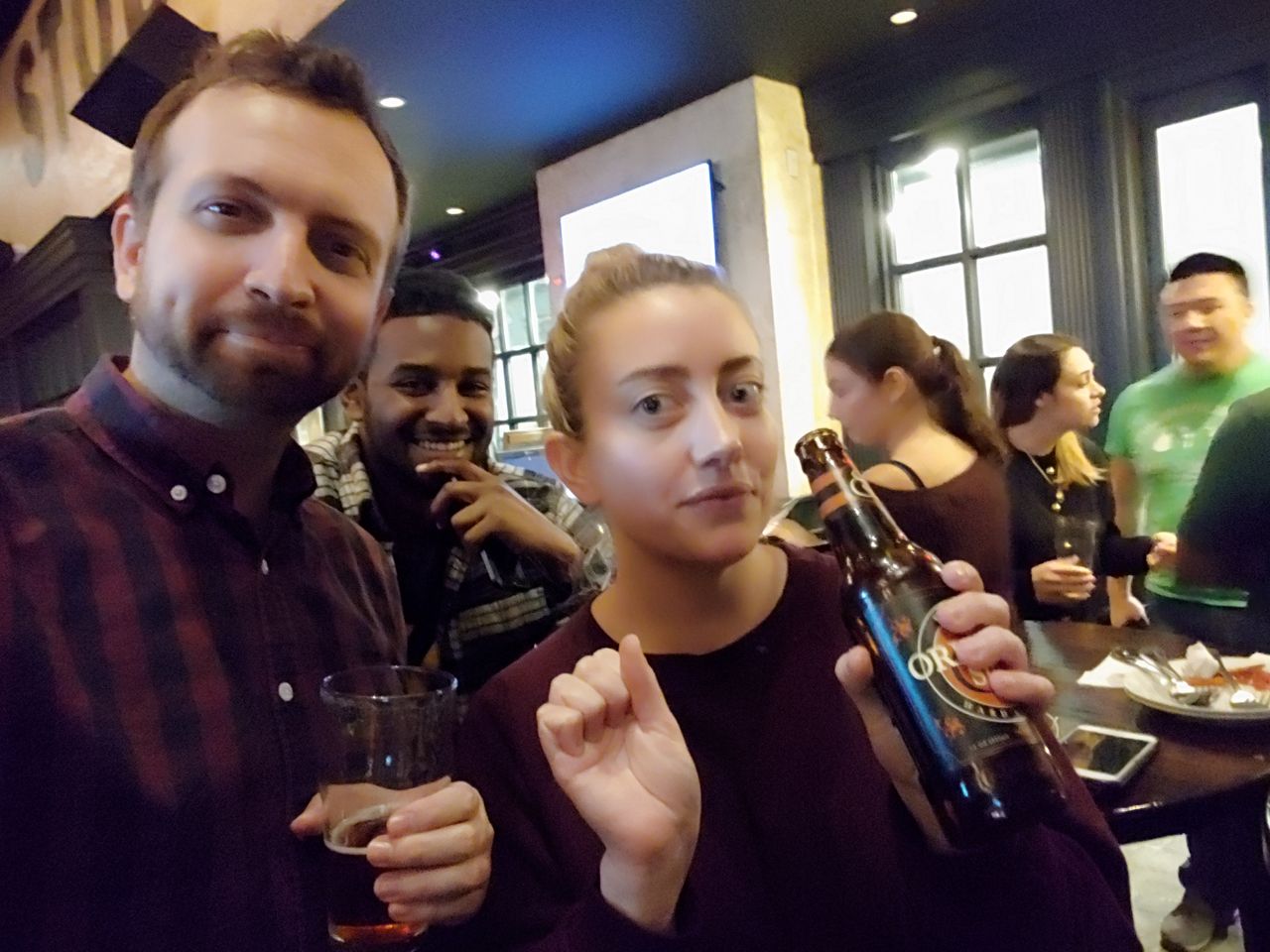 While beauty mode ruined this shot, we were able to get in a group of three (and thensome) into this wide selfie