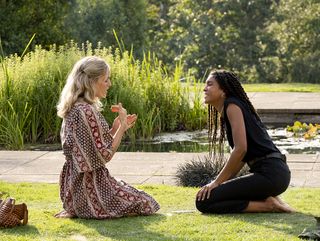 Denise Gough plays Connie and Thalissa Teixeira plays Vanessa in Too Close