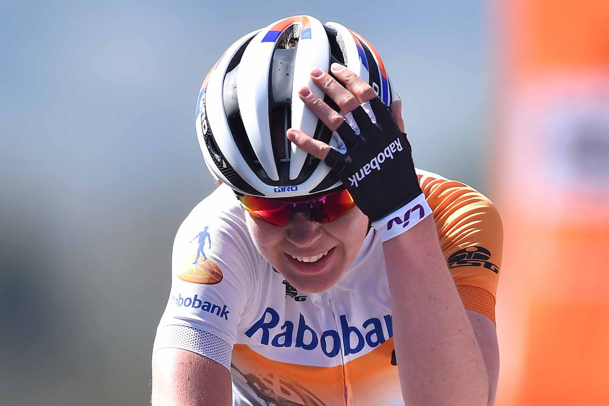 Anna van der Breggen (Rabo-Liv) wins the women's Fl&egrave;che Wallonne world cup