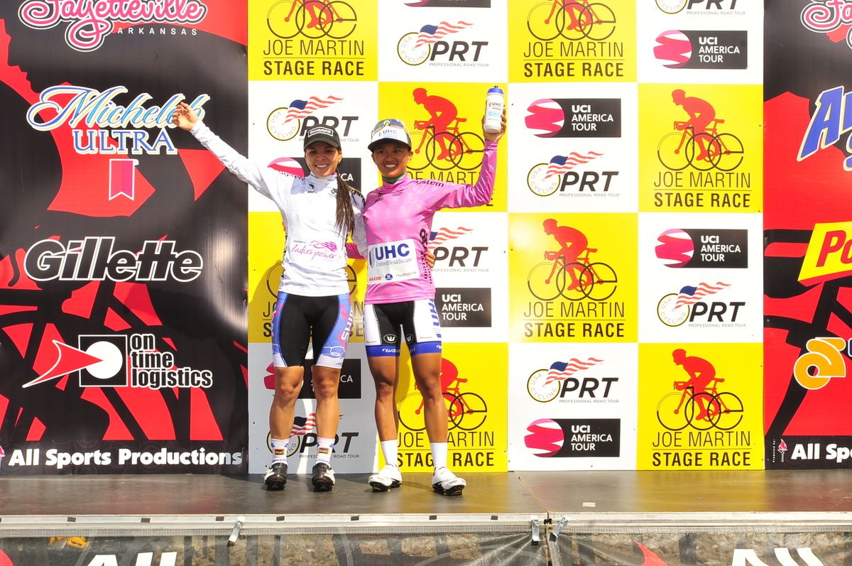 Best young rider Jessenia Meneses with race winner Coryn Rivera