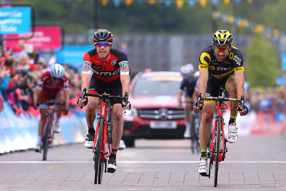 Brent Bookwalter finishes fourth behind Jonathan Hivert at Tour de Yorkshire