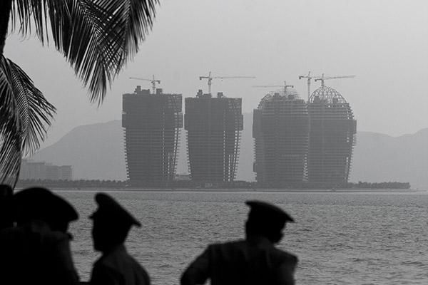 High-rise development in Sanya where the tour started and finished.