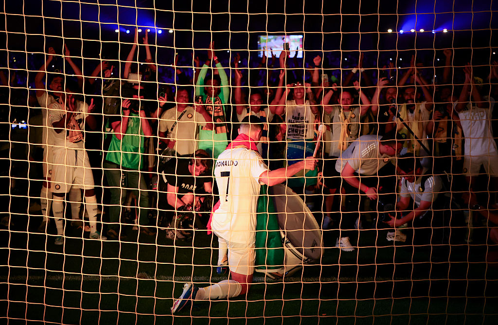 Cristiano Ronaldo enjoyed the post-match festivities