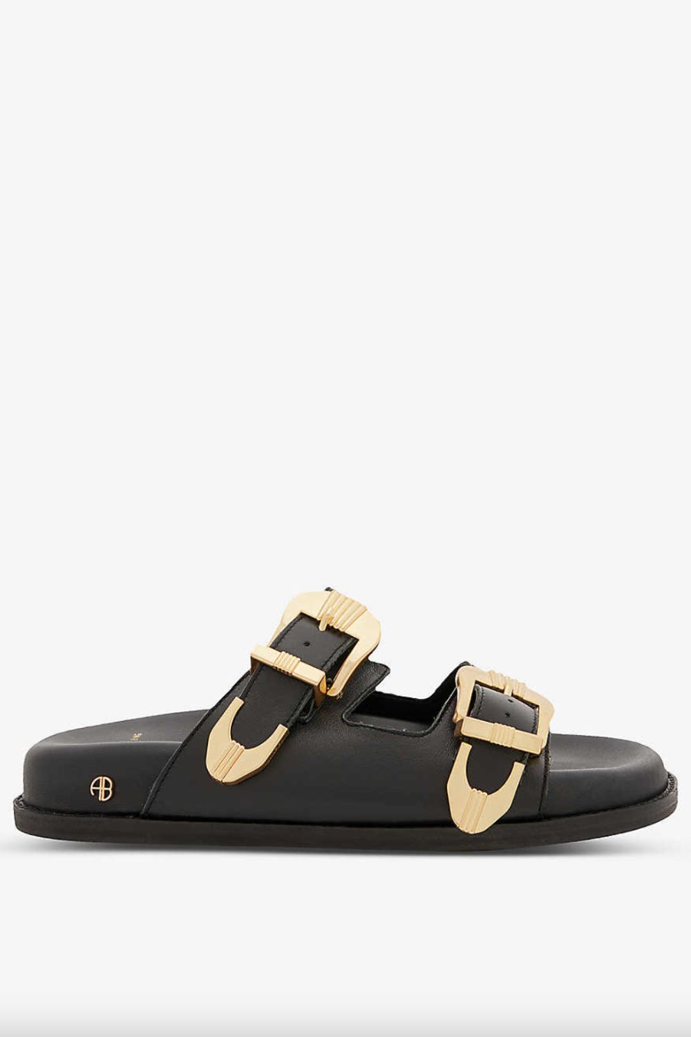 Anine Bing Waylon double-strap leather sliders