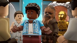 Rose, Rey, Finn, Chewbacca, C-3PO and Poe in LEGO® STAR WARS SUMMER VACATION 