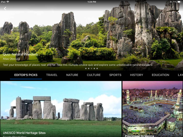 Google Earth screenshot: Natural wonders