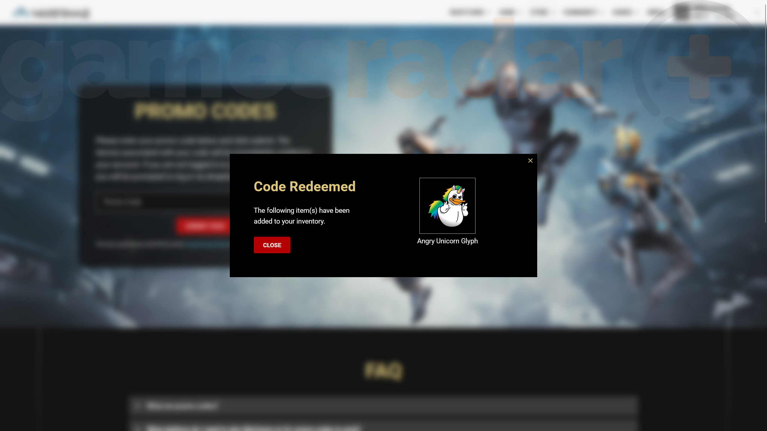 Redeeming Warframe codes for Creator Glyphs
