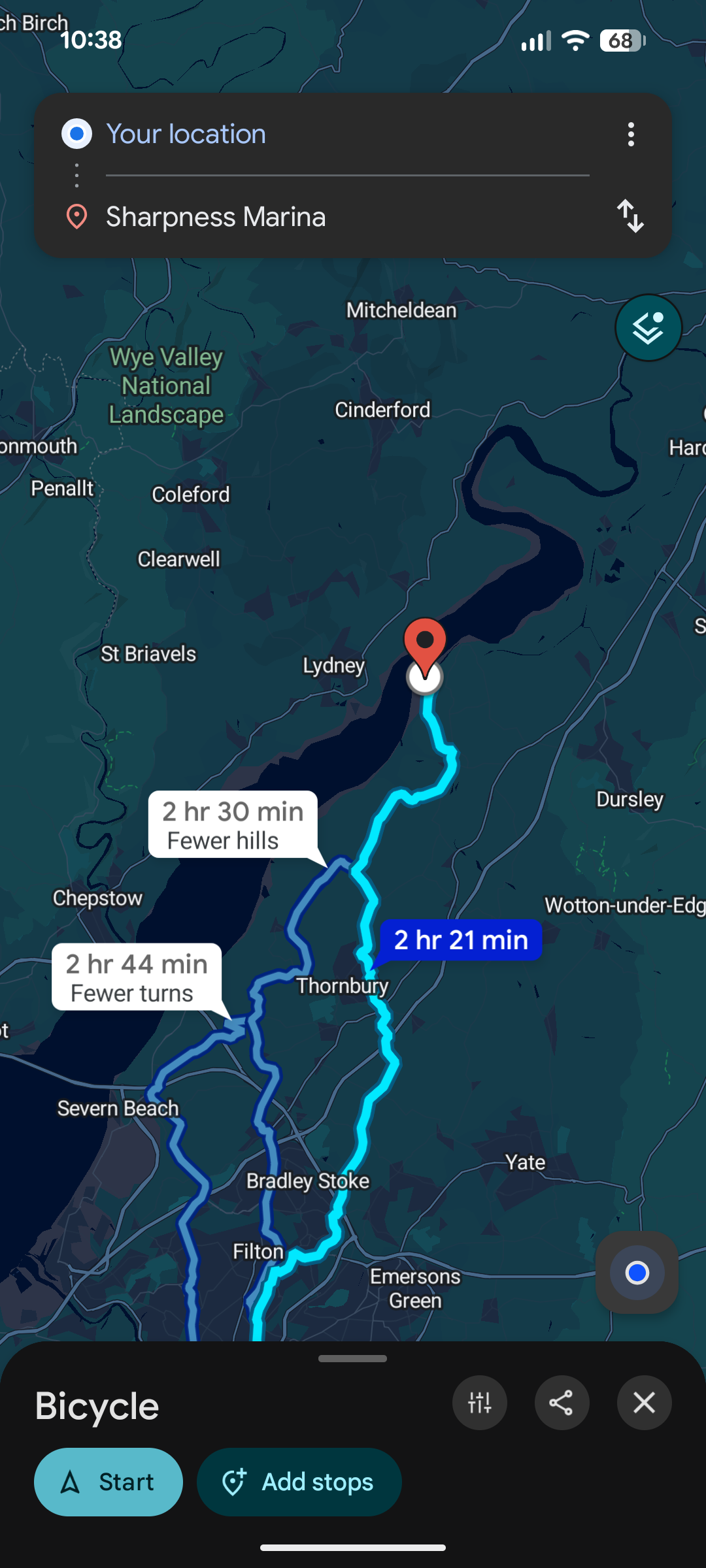 Screenshots of the Wahoo App