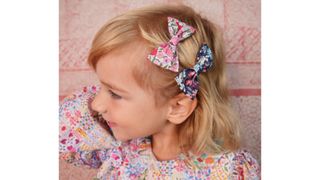 Marlowe Bear Set Of Two Liberty London Hair Bow Clips - some of the best hair accessories for girls