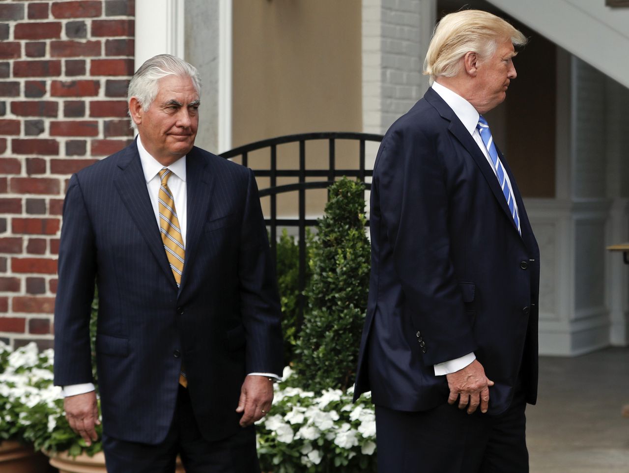 Rex Tillerson and President Trump.