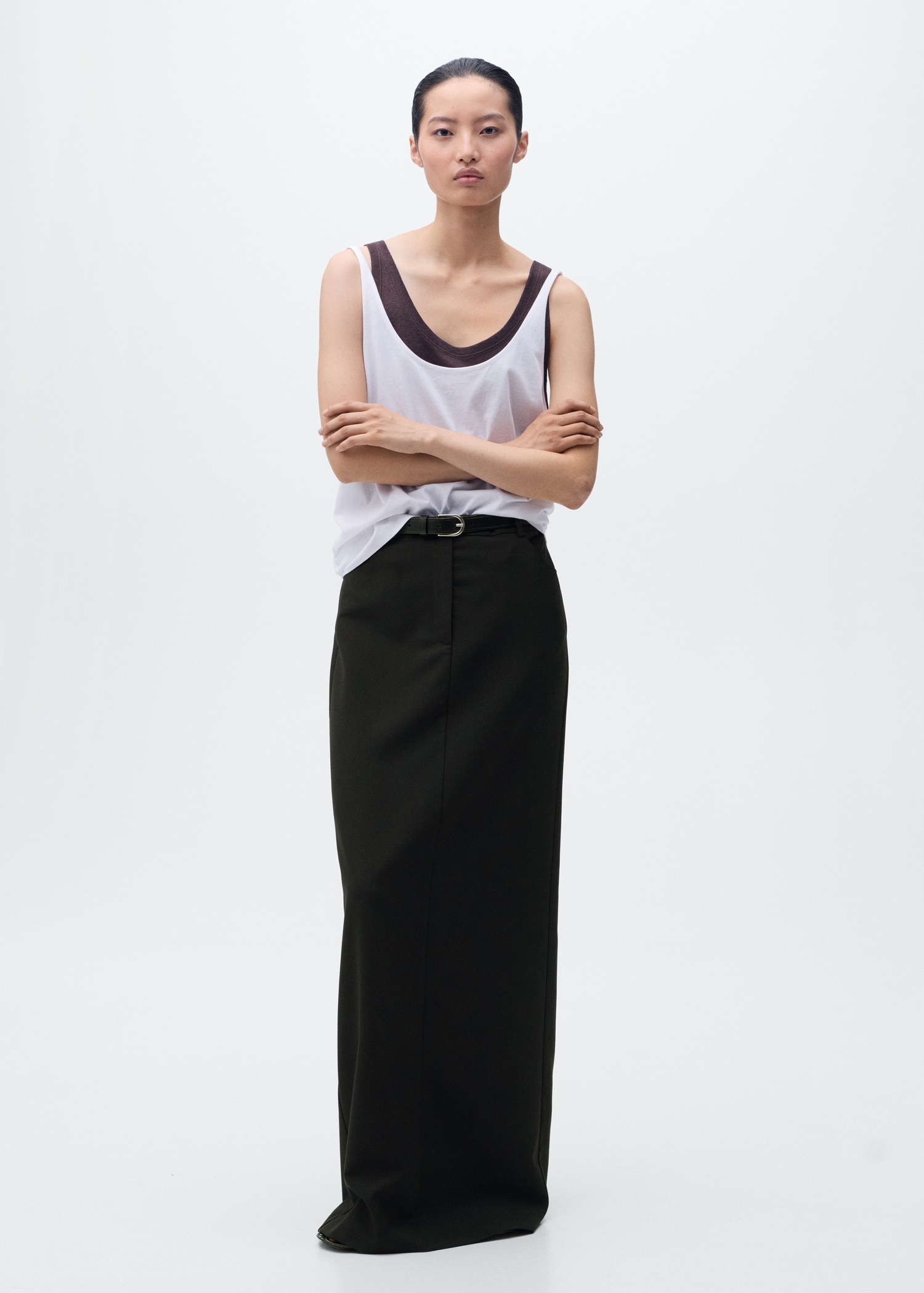 Long Pencil Skirt With Opening - Women | Mango United Kingdom