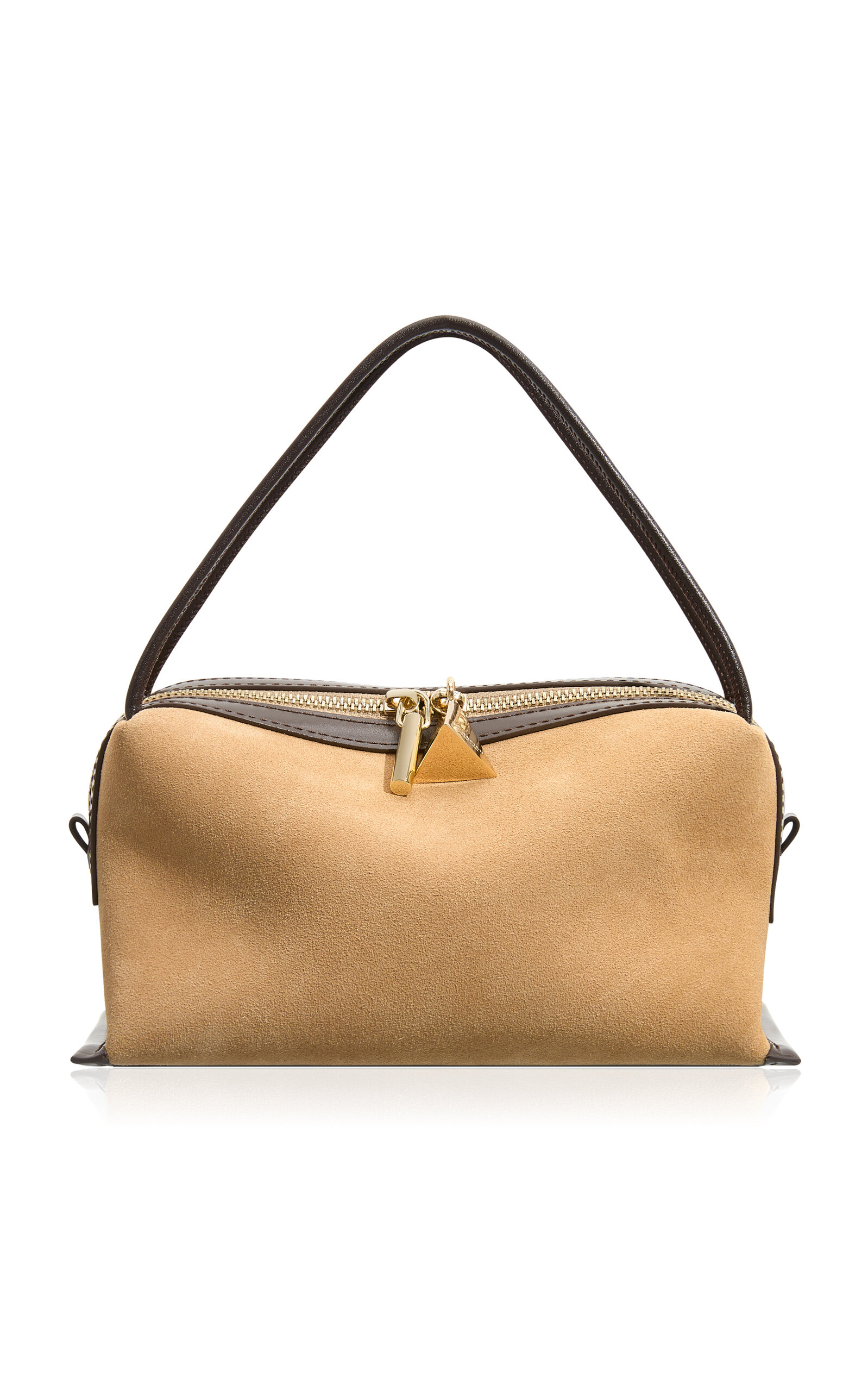 Gold Suede Caf&amp;eacute; Mini Bag
