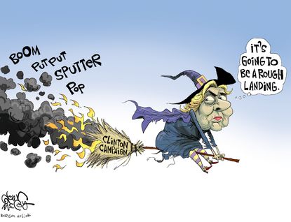 Political cartoon U.S. 2016 election Hillary Clinton