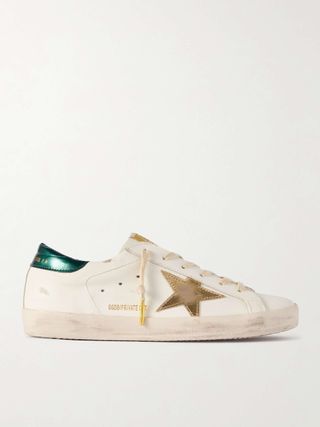 Super-Star Distressed Leather Sneakers