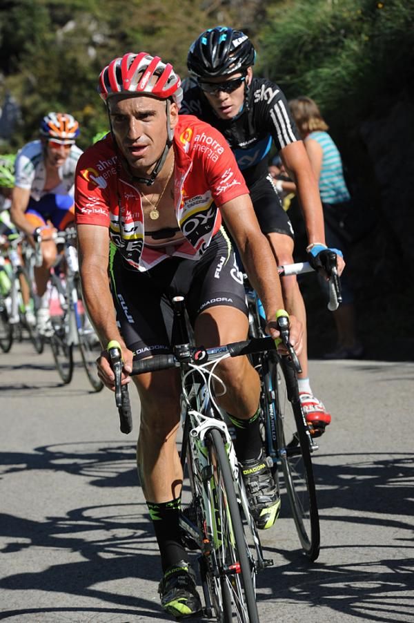 Cobo made it back up to Froome and challenged for the stage win