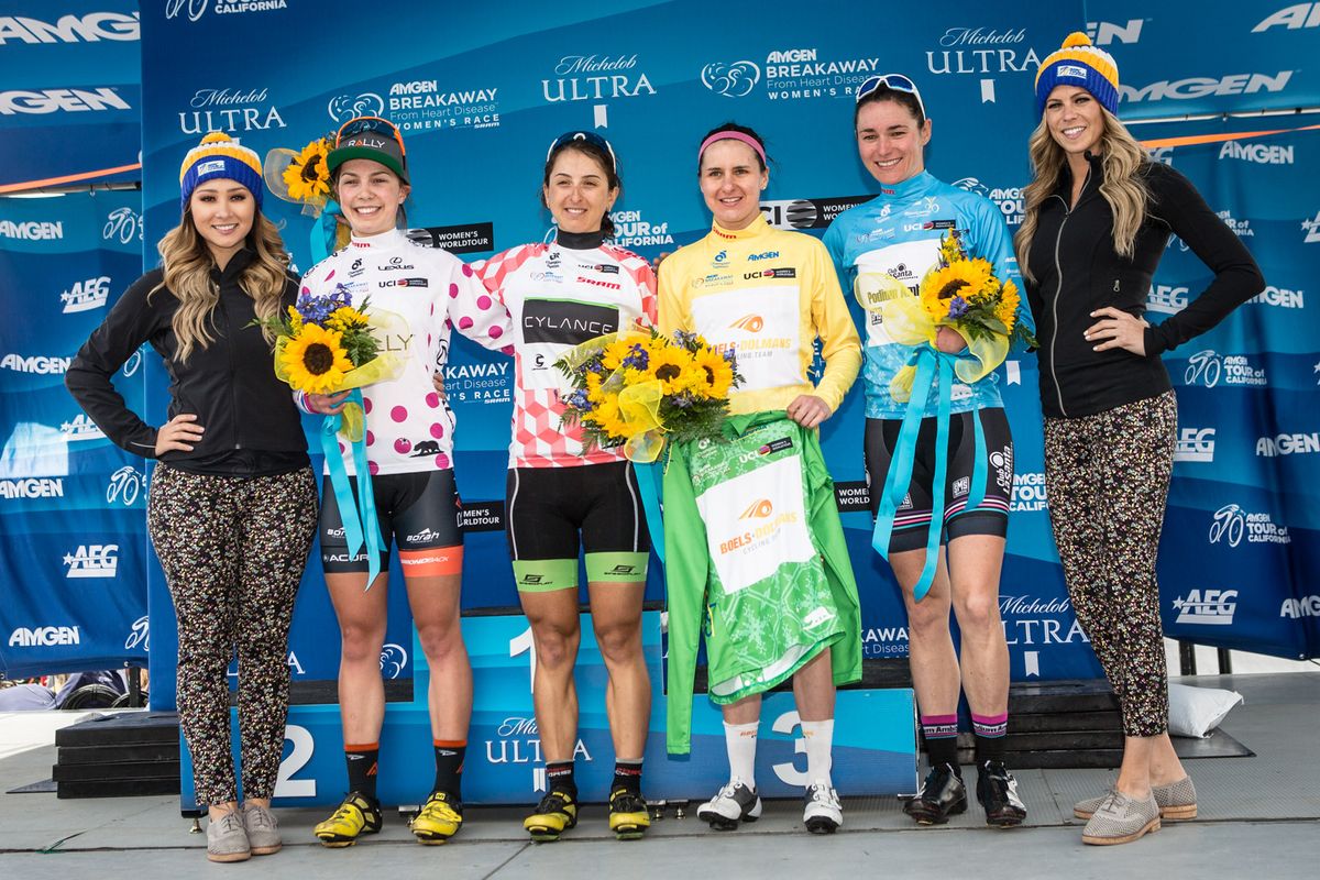 The jersey leaders after stage 1